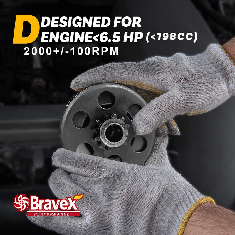Bravex Centrifugal Clutch 12T 3/4"" BORE Chain #35 for Predator Honda GX160 GX200, Go Kart Fun Kart Mini Bike 12 Tooth - Image 4
